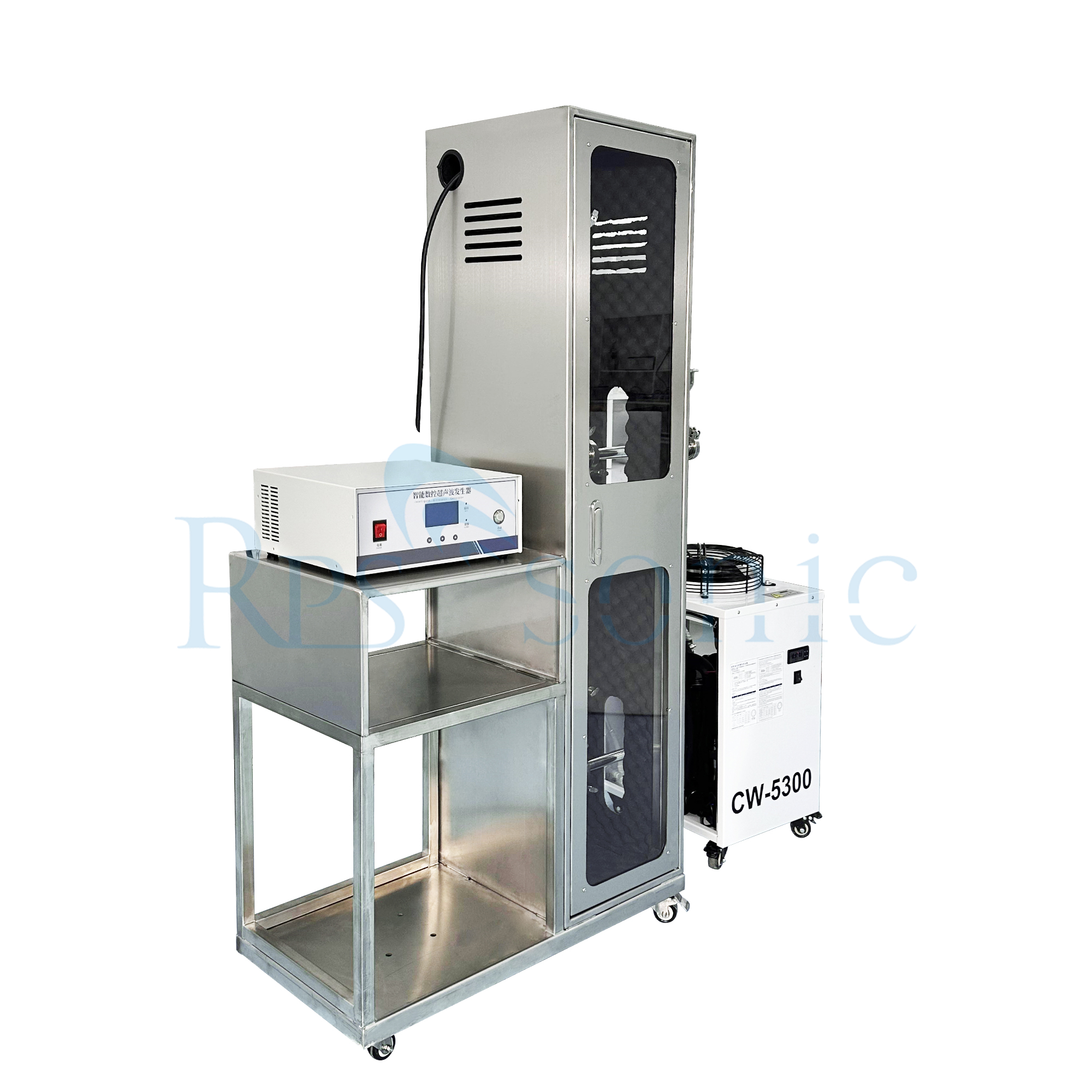 Soundproof ultrasonic homogenizer for Battery slurry degassing Soundproof ultrasonic homogenizer for Battery slurry degassing