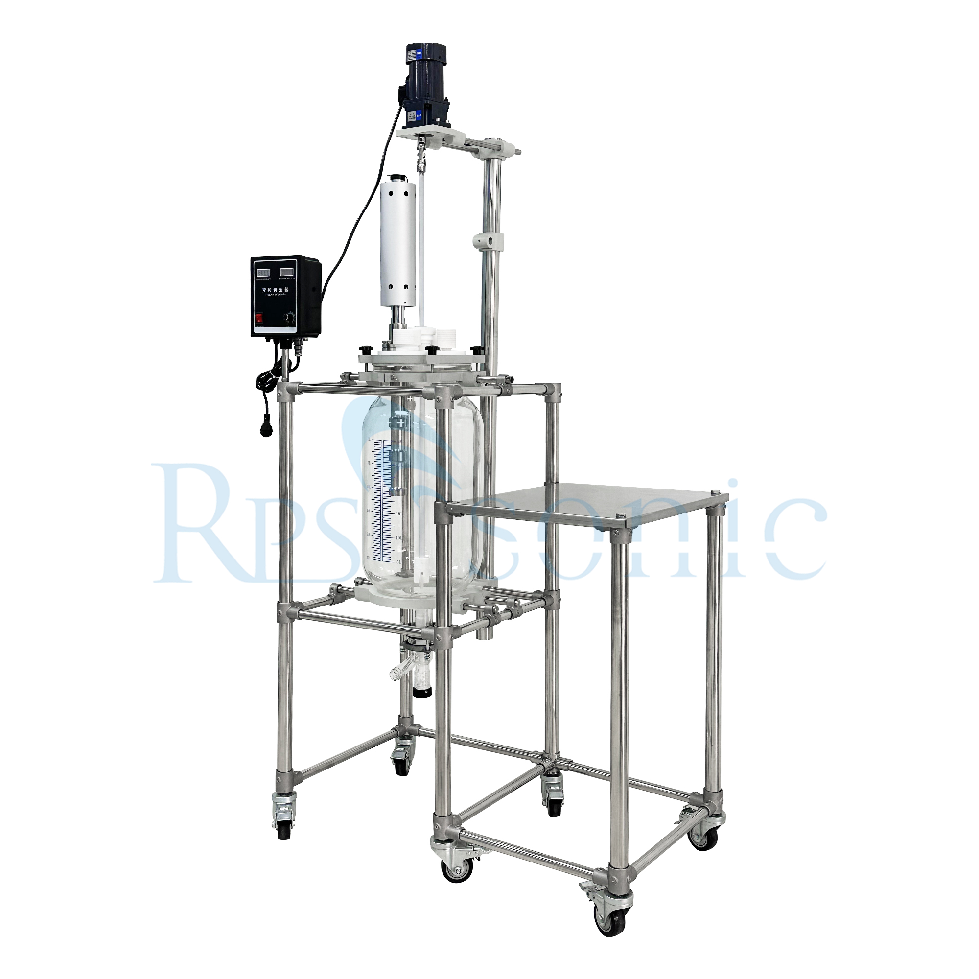 Glass rector ultrasonic homogenizer for nano material dispersion Glass rector ultrasonic homogenizer for nano material dispersion