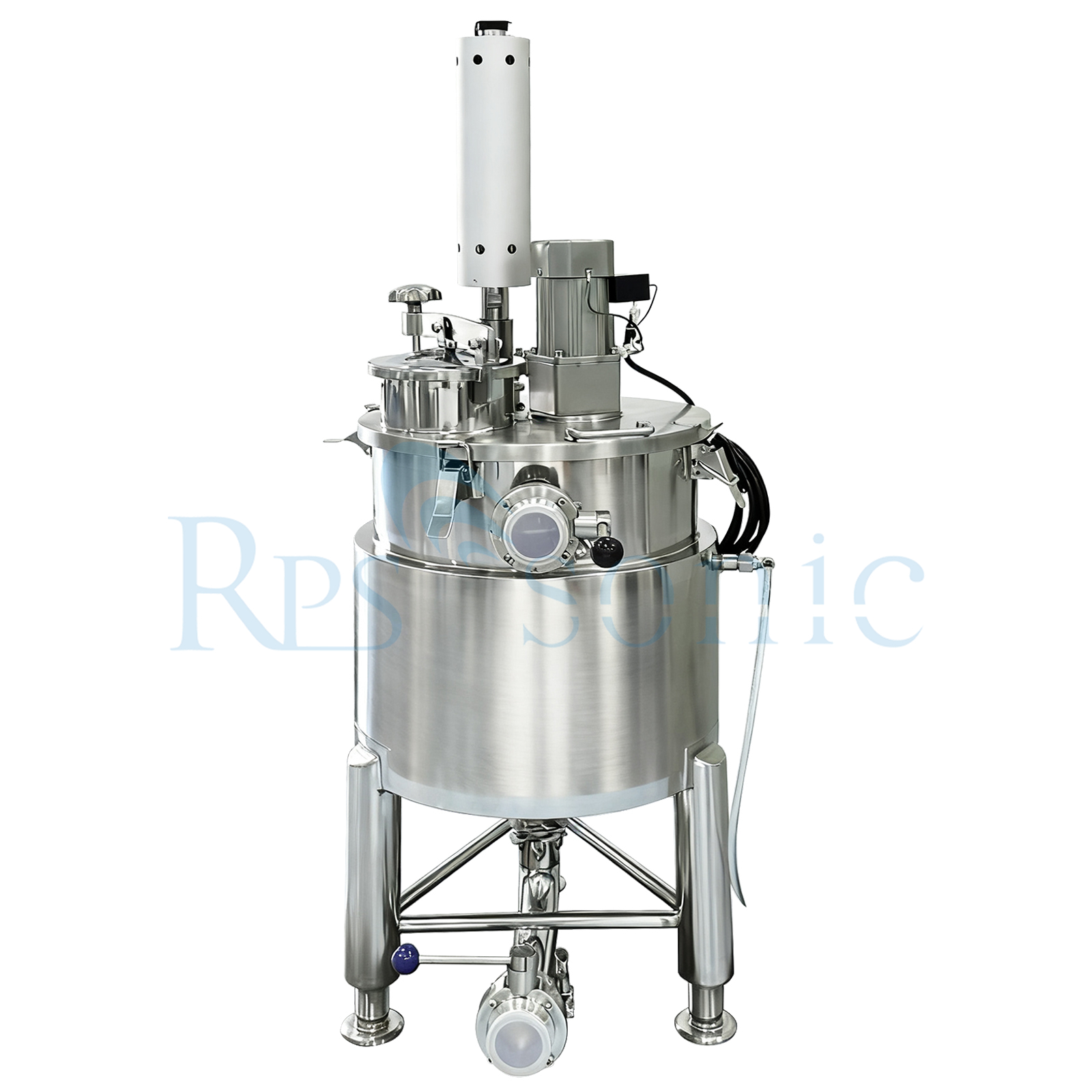 Industrial ultrasonic homogenizer with 30L tank for mushroom extraction Industrial ultrasonic homogenizer with 30L tank for mushroom extraction
