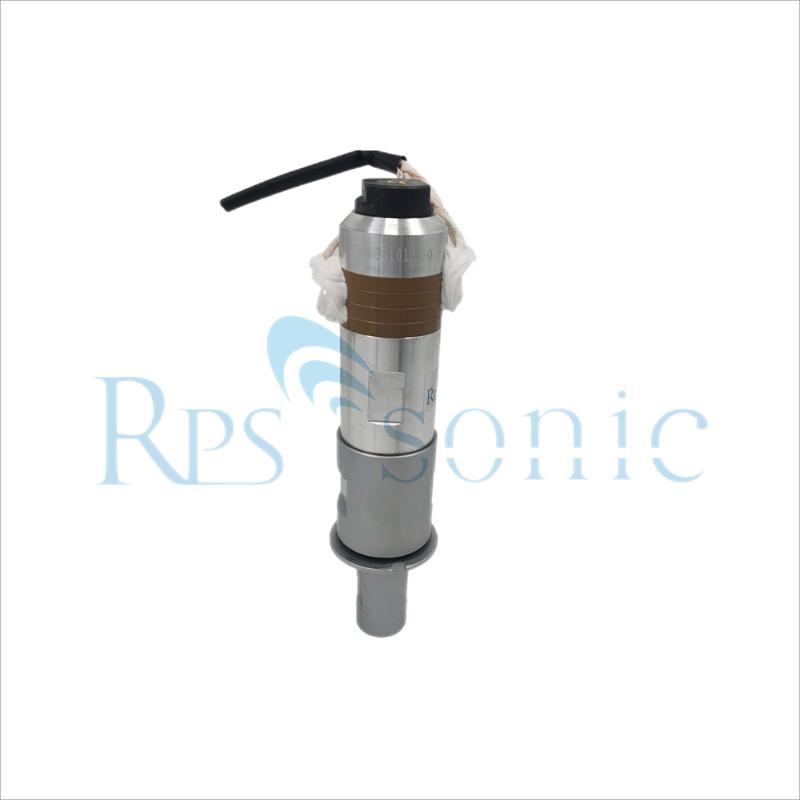 What is an ultrasonic transducer horn used for?