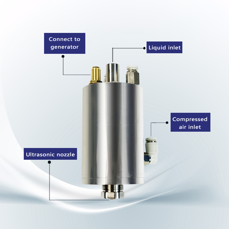 100kHz high frequency Ultrasonic Spray Nozzle Ultrasonic Atomizer Fuel Cell Coating