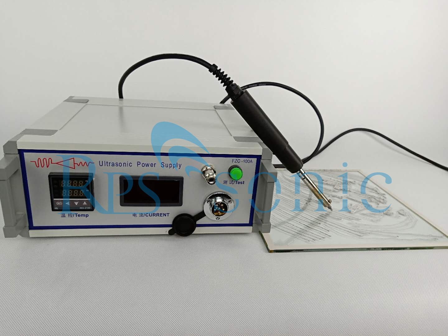 Factory Supply Copper Wire Inlay - 60Khz 100w Portable Ultrasonic soldering iron equipment for Glass welding – Powersonic detail pictures