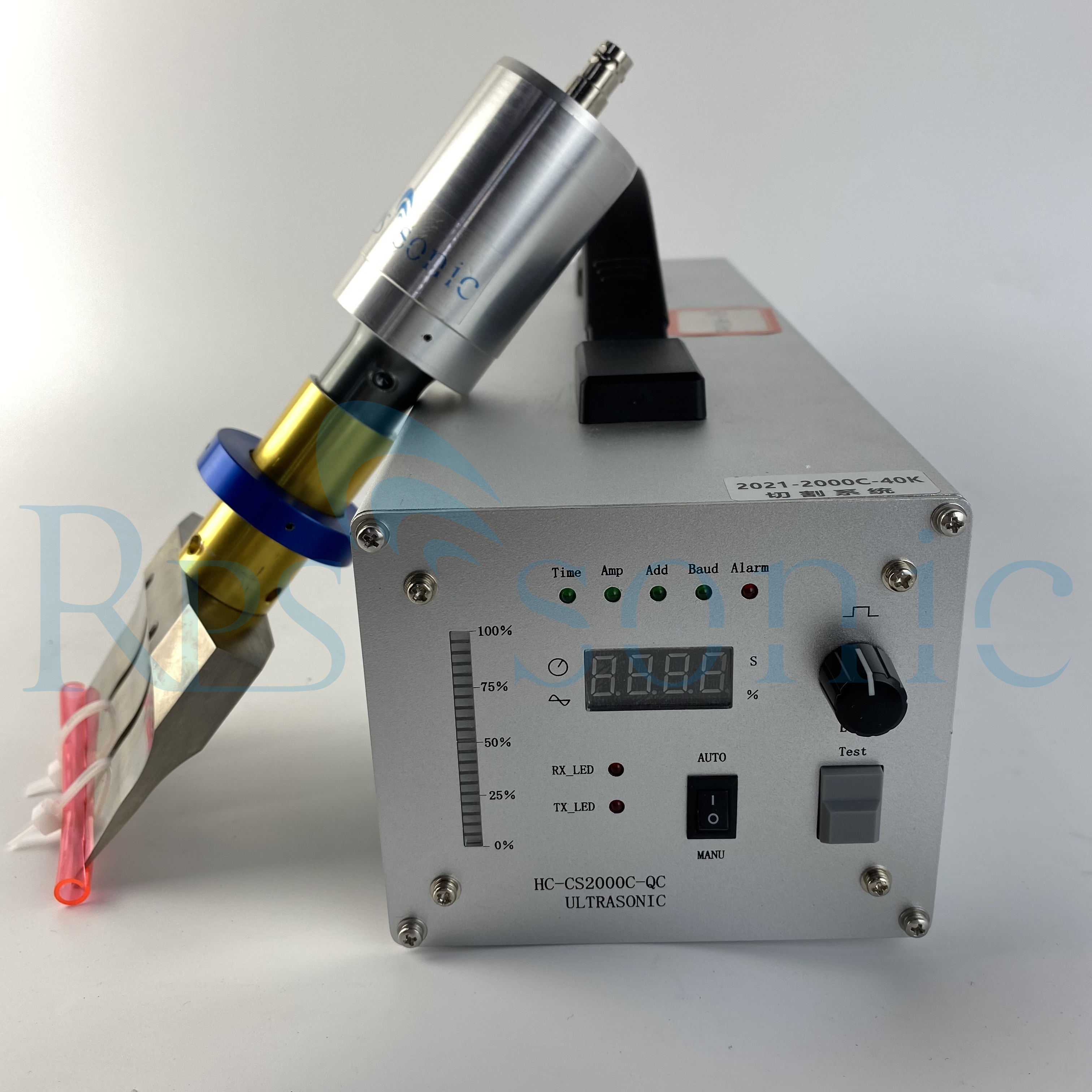 Digital Rubber Ultrasonic Cutting Device 40Khz 40&mu;M Horn Amplitude